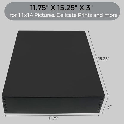 Lineco Archival 11 x 14 x 3 inches Museum Archival Storage Box, Drop Front - Image 2