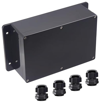 Junction Box IP65 Waterproof ABS Plastic Electrical Project Case Power Junction by Otdorpatio