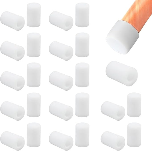 25 Pcs 5/32" Round Chair Leg Tips Caps, Silicone Rubber Furniture Leg Floor by BOPOREAE