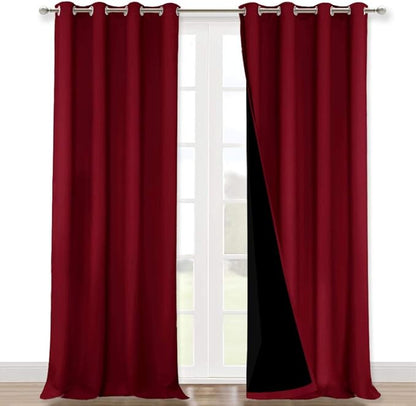 NICETOWN Full Shading Curtains 90 inches Long 2 Panels Set by NICETOWN