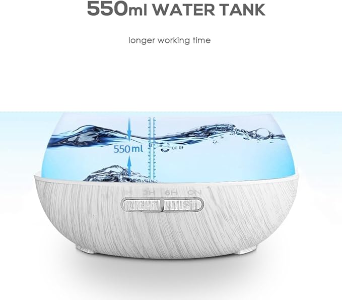 550ml Large Capacity Essential Oil Diffuser 6 Essentil Oil Set Aromatherapy - Image 8