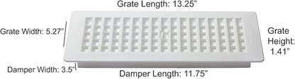 Decor Grates PL412-WH Lattice Floor Register, 4x12 Inches - Image 5