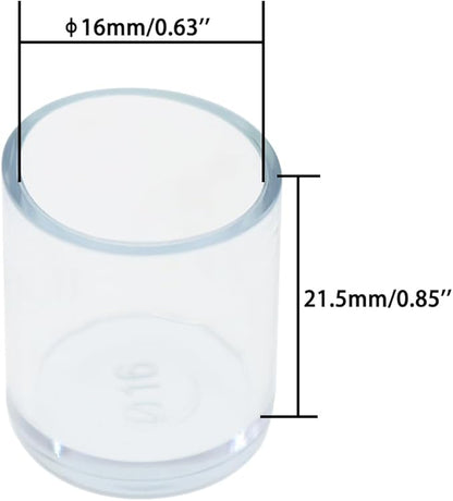 Round Chair Leg Caps, PVC Furniture Feet Covers, TTZEZE Transparent Round Floor - Image 2