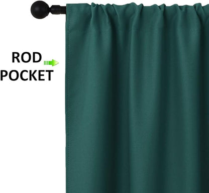 NICETOWN 2 Panels Blackout Curtains, Rod Pocket Thermal Insulated Drapes - Image 5