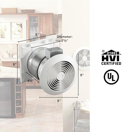 Broan-NuTone 512M Through-the-Wall Ventilation Fan White Cover, 6-Inch 70 CFM - Image 3