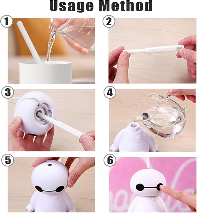 INVODA Humidifiers Portable Small Cool Mist Humidifiers Mini USB Personal - Image 6