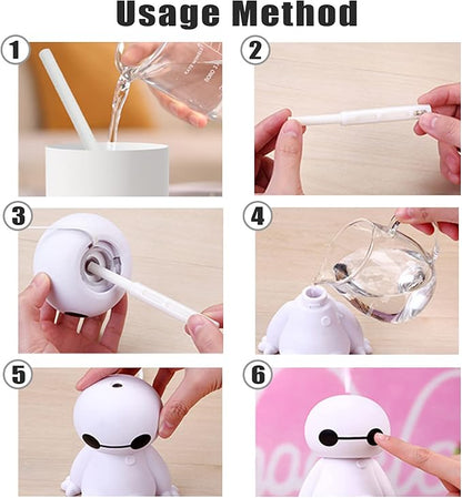 INVODA Small Humidifier Cool Mist Portable Desk USB Personal Mini Humidifiers - Image 6