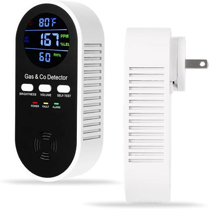 5-in-1 Combination Natual Gas Detector & Carbon Monoxide Alarm, AC-Plug-in by HembisenSafetyProducts