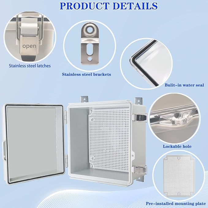 Waterproof Outdoor Electrical Box Junction Box Weatherproof IP67 ABS Plastic - Image 3