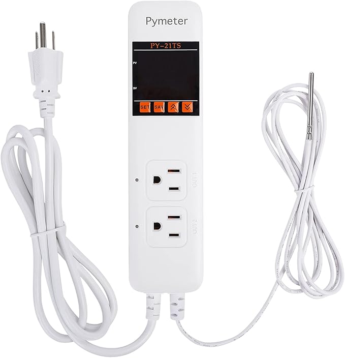 Attic Fan Thermostat Controller Temperature Switch Plug Outlet - Image 5