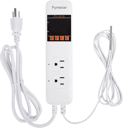 Attic Fan Thermostat Controller Temperature Switch Plug Outlet - Image 5