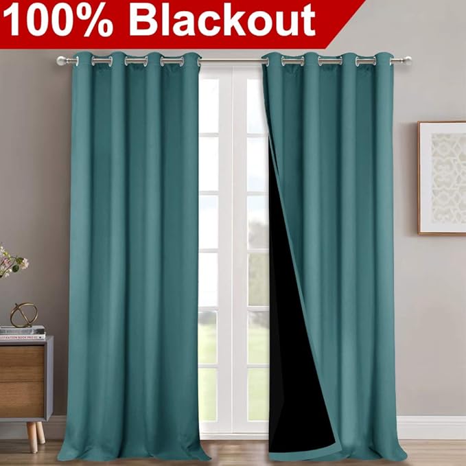 NICETOWN 100% Blackout Blinds, Laundry Room Decor Window Treatment Curtains - Image 2