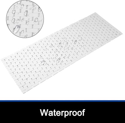 Bath Mat Bathroom Runner Long Large Rugs Floor Wood Shower Bathtub Waterproof - Image 2