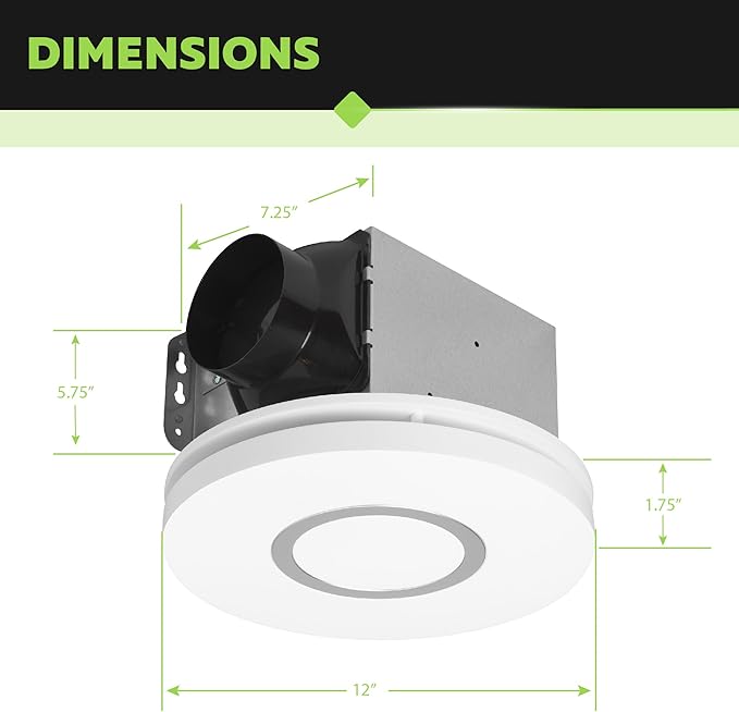 Homewerks 7141-80-RGB Bathroom Fan - Image 4