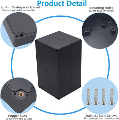 Project Box ABS Black Electrical Boxes IP67 Outdoor Waterproof box Electronic - Image 6