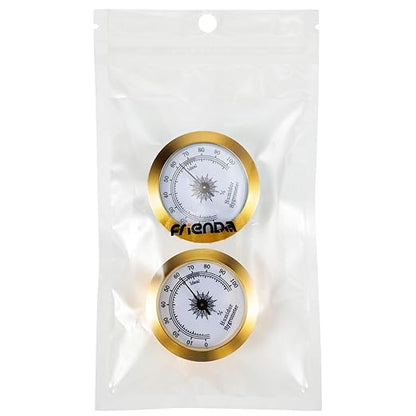 Frienda 2 Pcs Hydrometer 2 Inch Humidity Meter Cigar Humidor Hygrometers Round - Image 7