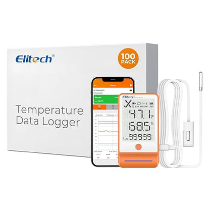 Elitech 100pack Bluetooth Thermometer Data Logger Temperature by Elitech