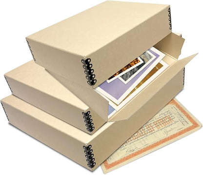 Lineco Museum Archival Storage Box, 9.25x11.75x3 in. Drop Front Design. - Image 9