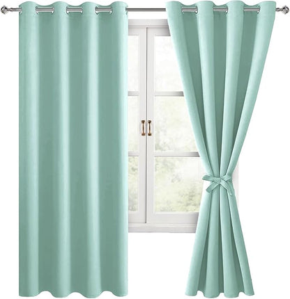 Hiasan Blackout Curtains for Bedroom, 52 x 63 Inches Length by Hiasan