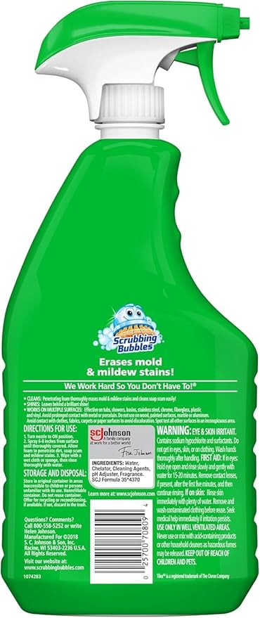 Scrubbing Bubbles Foaming Bleach Bathroom and Shower Cleaner Disinfectant Spray - Image 2
