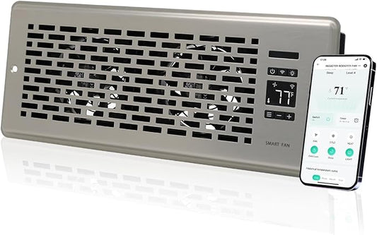 Register Booster Fan for 4" x 12" Register Holes, Quiet Vent Fan Booster by SANYCASA
