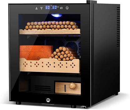Electric Humidor for Cigars, 50L 300 Counts Large Capacity, Thermostatic by Velieta-SpecialistinFridge