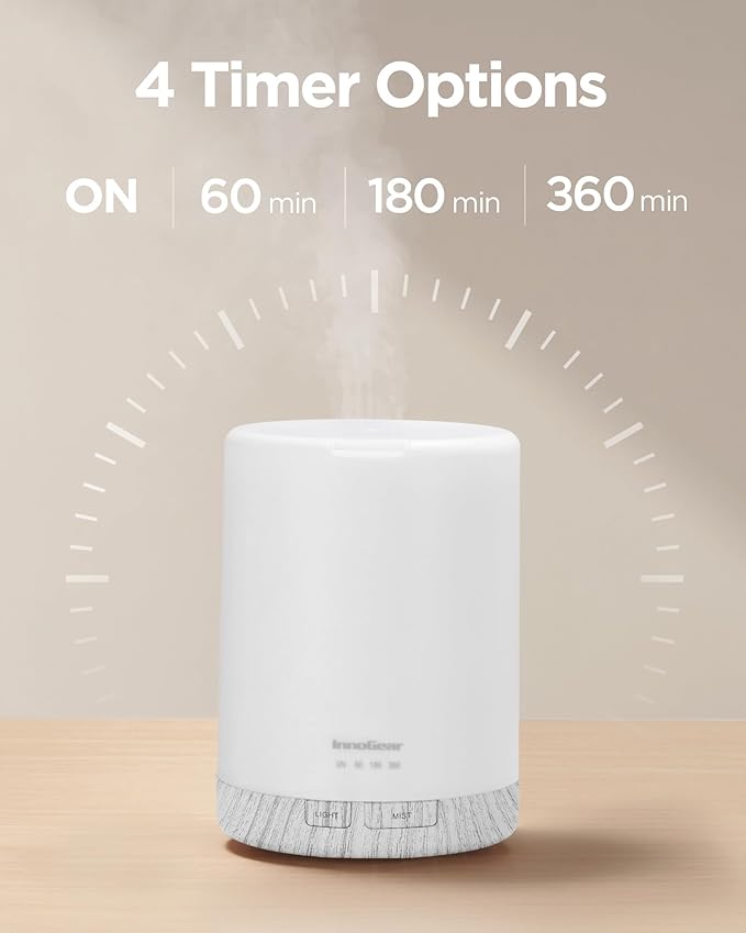 InnoGear 300ML Essential Oil Diffuser, Premium 5-in-1 Ultrasonic Aromatherapy - Image 5