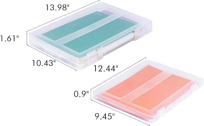 8 Pack Paper Storage Boxes, 8.5 x 11 Plastic Portable Project Case - Image 2