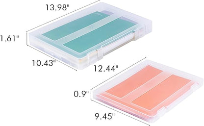 8 Pack Paper Storage Boxes, 8.5 x 11 Plastic Portable Project Case - Image 2