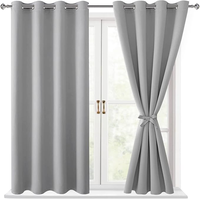 Hiasan Blackout Curtains for Bedroom, 52 x 54 Inches Long by Hiasan