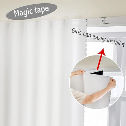 Adhesive Curtain 100% Blackout No-Drill Easy Install - Image 6