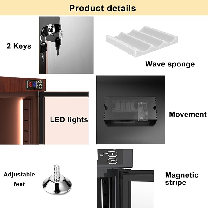 AUTENS 80L Dehumidifying Dry Cabinet Box, Wood grain Design Digital Control - Image 5