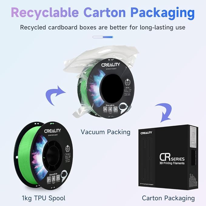 Official Creality TPU Filament, Flexible 3D Printer Filament 1.75mm, 95A Shore - Image 6