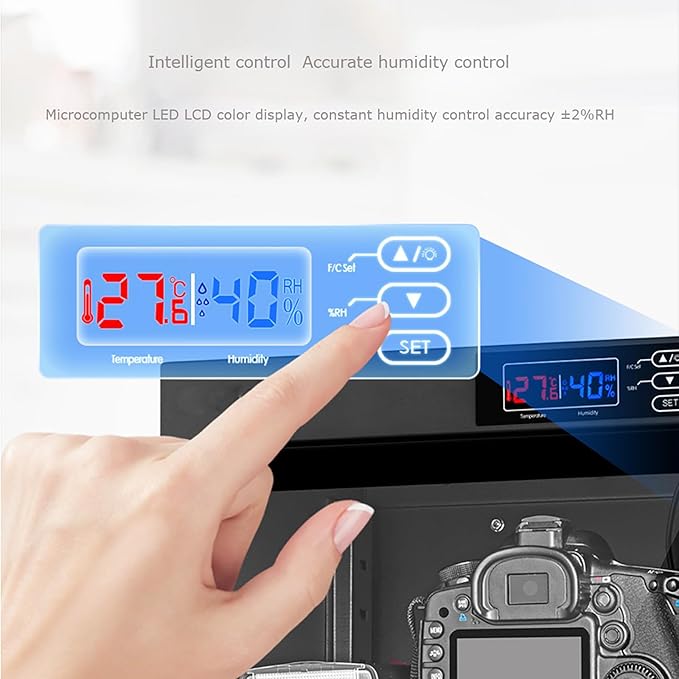 100L Full Automatic Digital Camera Dehumidify Storage 5 Layers Digital Control - Image 9