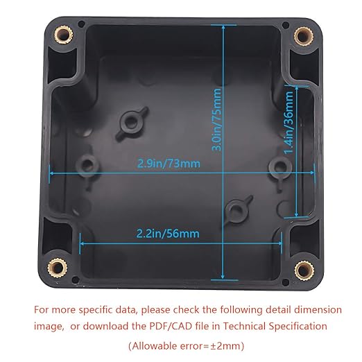 Junction Box, Zulkit Project Box IP65 Waterproof Outdoor Box ABS Plastic - Image 5