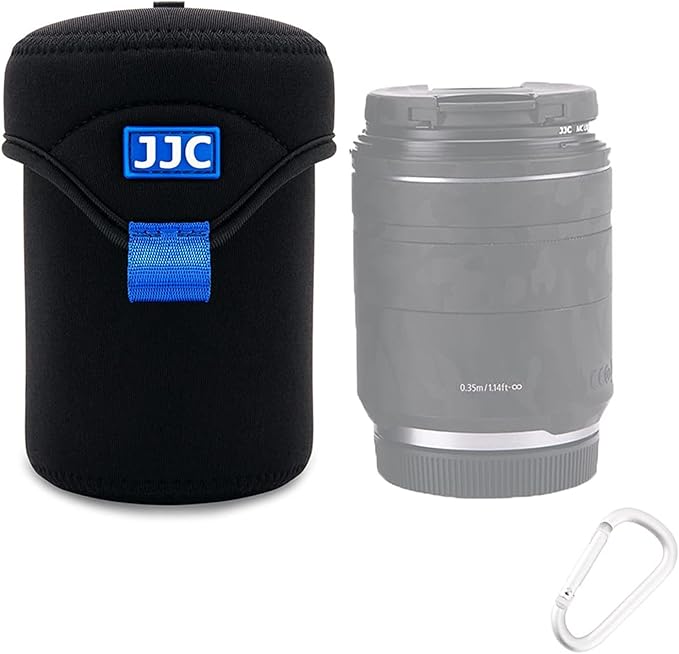 JJC Water Resistant Neoprene Camera Lens Pouch Case, Fold-Over Lens Bag - Image 9