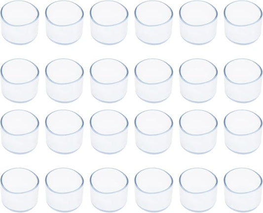 Round Chair Leg Caps, PVC Furniture Feet Covers, TTZEZE Transparent Round Floor by TTZEZE