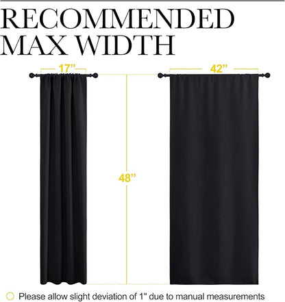 NICETOWN Black Blackout Curtains and Drapes 48 inches Long, Privacy RV Draperies - Image 7