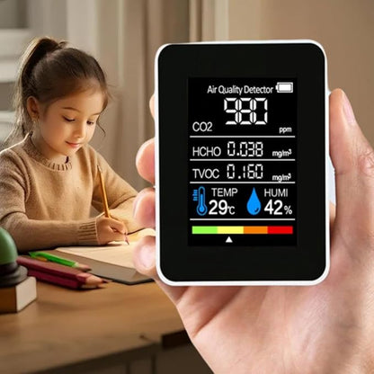 Air Quality Monitor, CO2 Monitor, 5in1 Indoor CO2 Detector Formaldehyde HCHO - Image 7