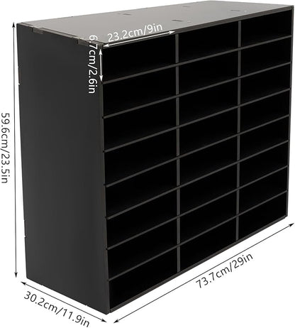 Literature Organizers 24/36Slots Mail Sorter Compartment Files Rack File - Image 2