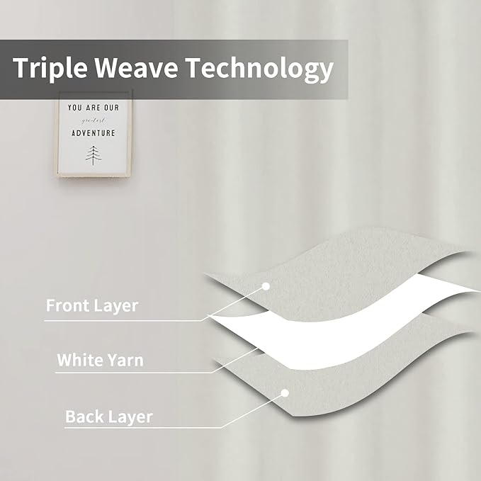 Easy-Going Curtains for Bedroom, Solid Thermal Insulated Grommet and Noise - Image 3