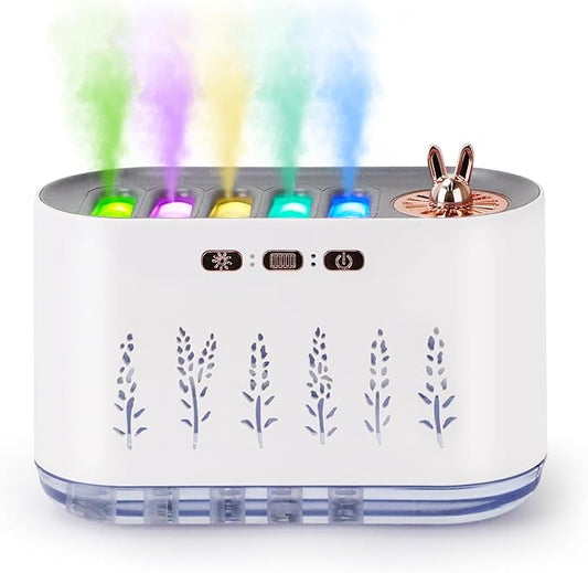5 Nozzle Music Sync Humidifier Diffuser, RGB LED Light Show by GOUTOOL