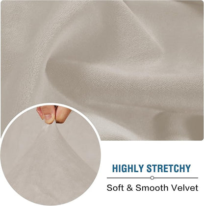 H.VERSAILTEX Velvet Stretch Individual Couch Cushion Cover Plush Slipcover - Image 5
