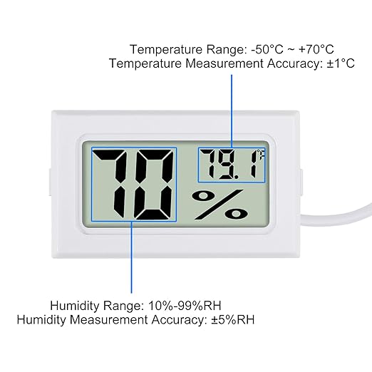 3Pcs Fahrenheit Thermometer Hygrometer Mini Digital - Image 4