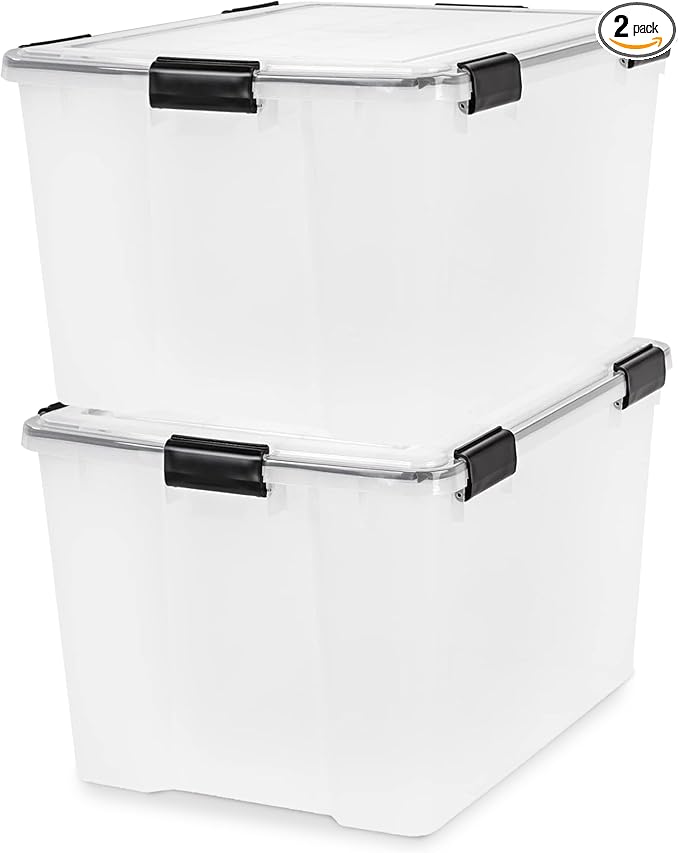 IRIS USA WeatherPro 74 Qt Storage Bins by IRISUSA