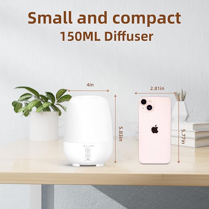 150ML Rechargeable Battery Operated Essential Oil Diffuser, 7-Hour Runtime - Image 4