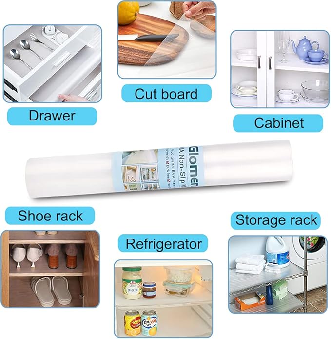 Shelf Liner, Non-Slip Cabinet Liner, Washable Oil-Proof - Image 6