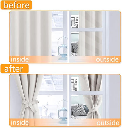Hiasan Room Darkening Curtains for Bedroom, 70 x 84 Inches - Image 5