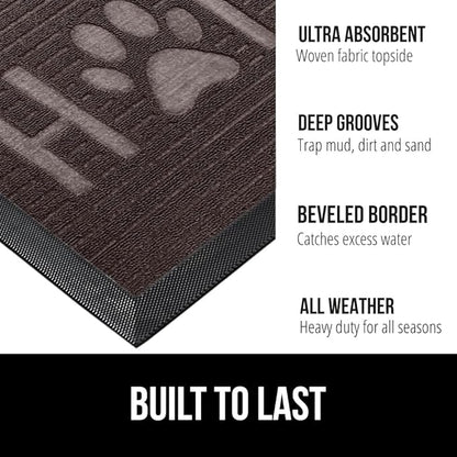 GORILLA GRIP 100% Waterproof All-Season WeatherMax Doormat US Designed Natural - Image 2