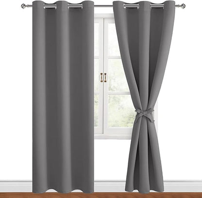 Hiasan Blackout Curtains for Bedroom and Living Room, Light Blocking, Noise by Hiasan